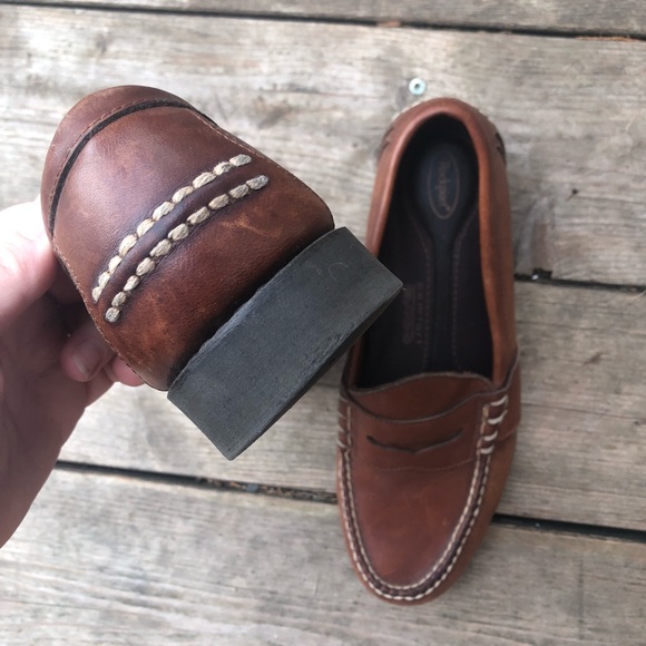 Rockport men’s brown leather penny loafers 8.5 - Picture 3 of 7